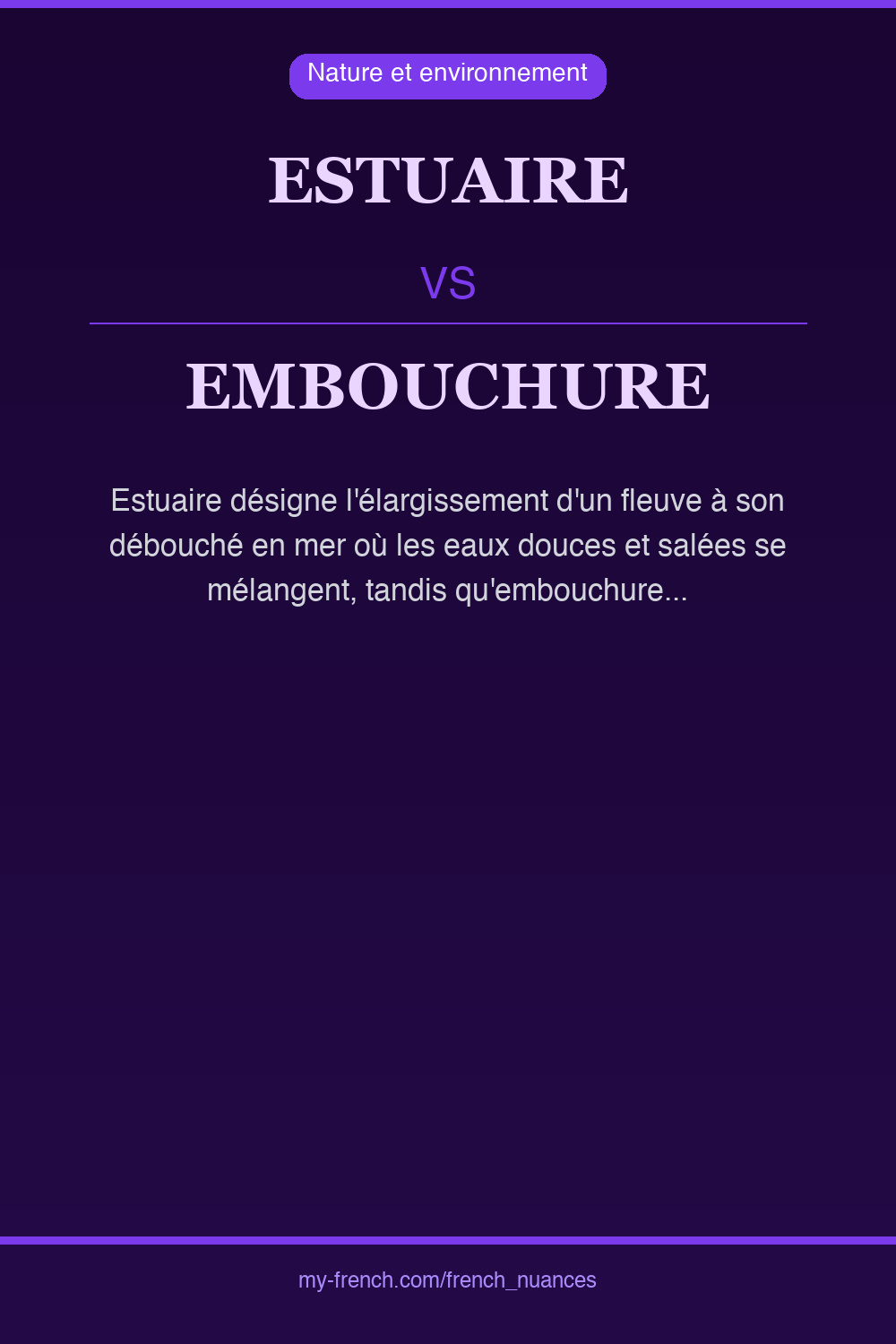 estuaire vs embouchure : quelle nuance ?
