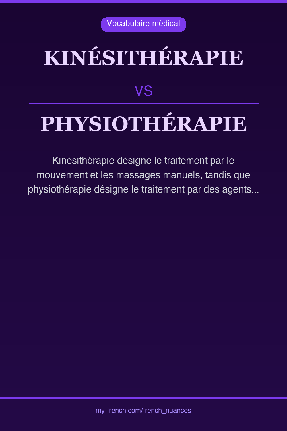 kinésithérapie vs physiothérapie : quelle nuance ?