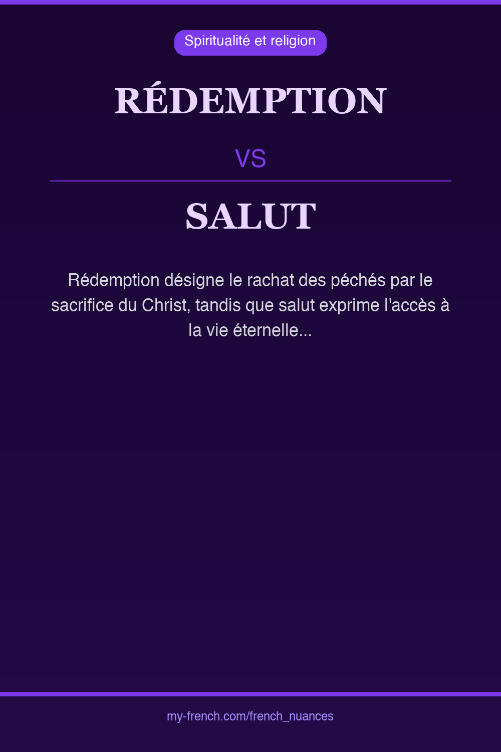 rédemption vs salut : quelle nuance ?