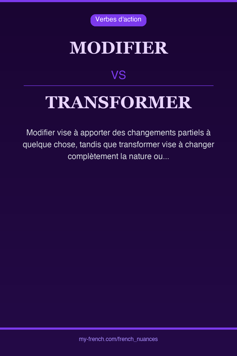 modifier vs transformer : quelle nuance ?