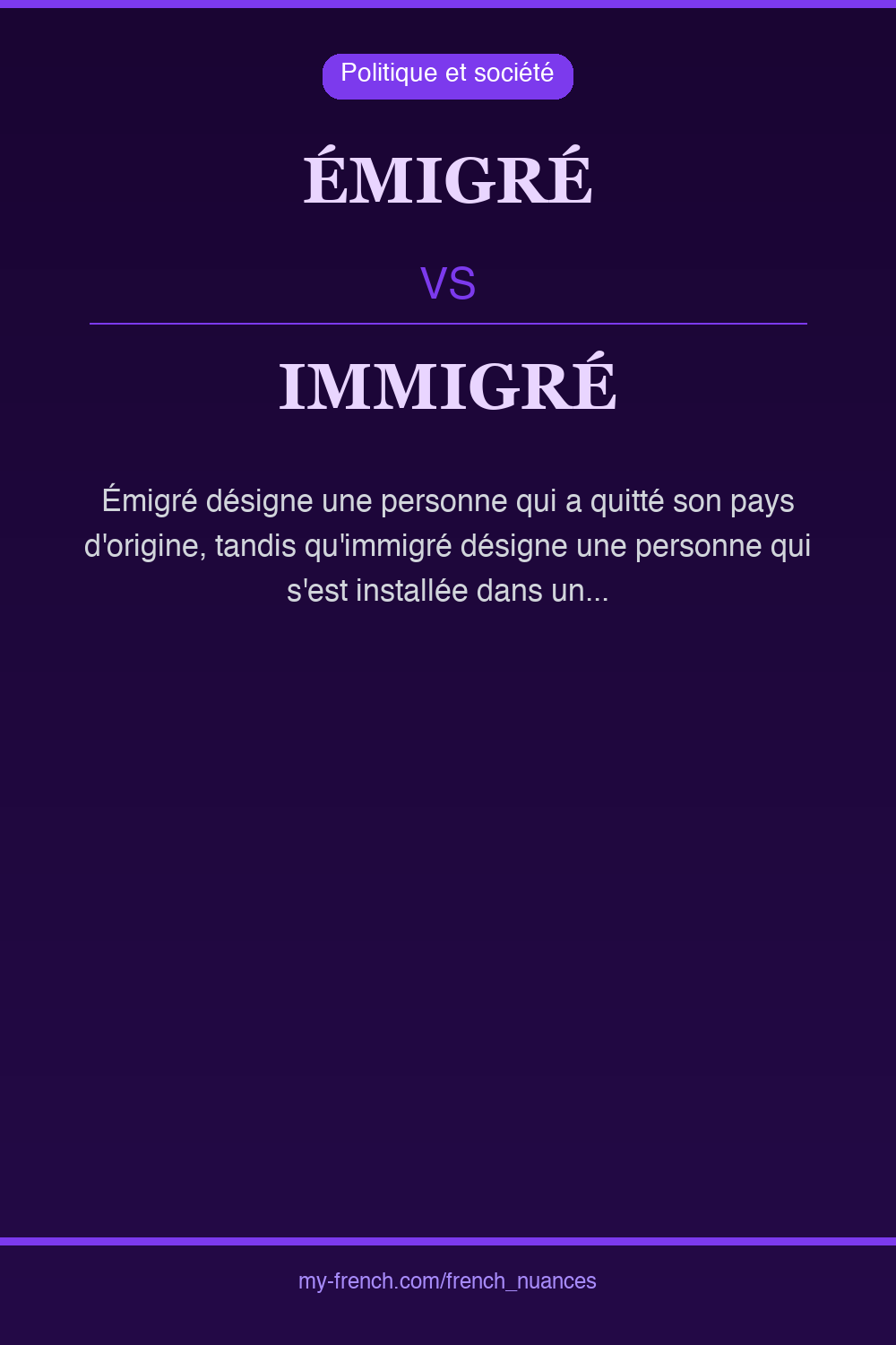 émigré vs immigré : quelle nuance ?