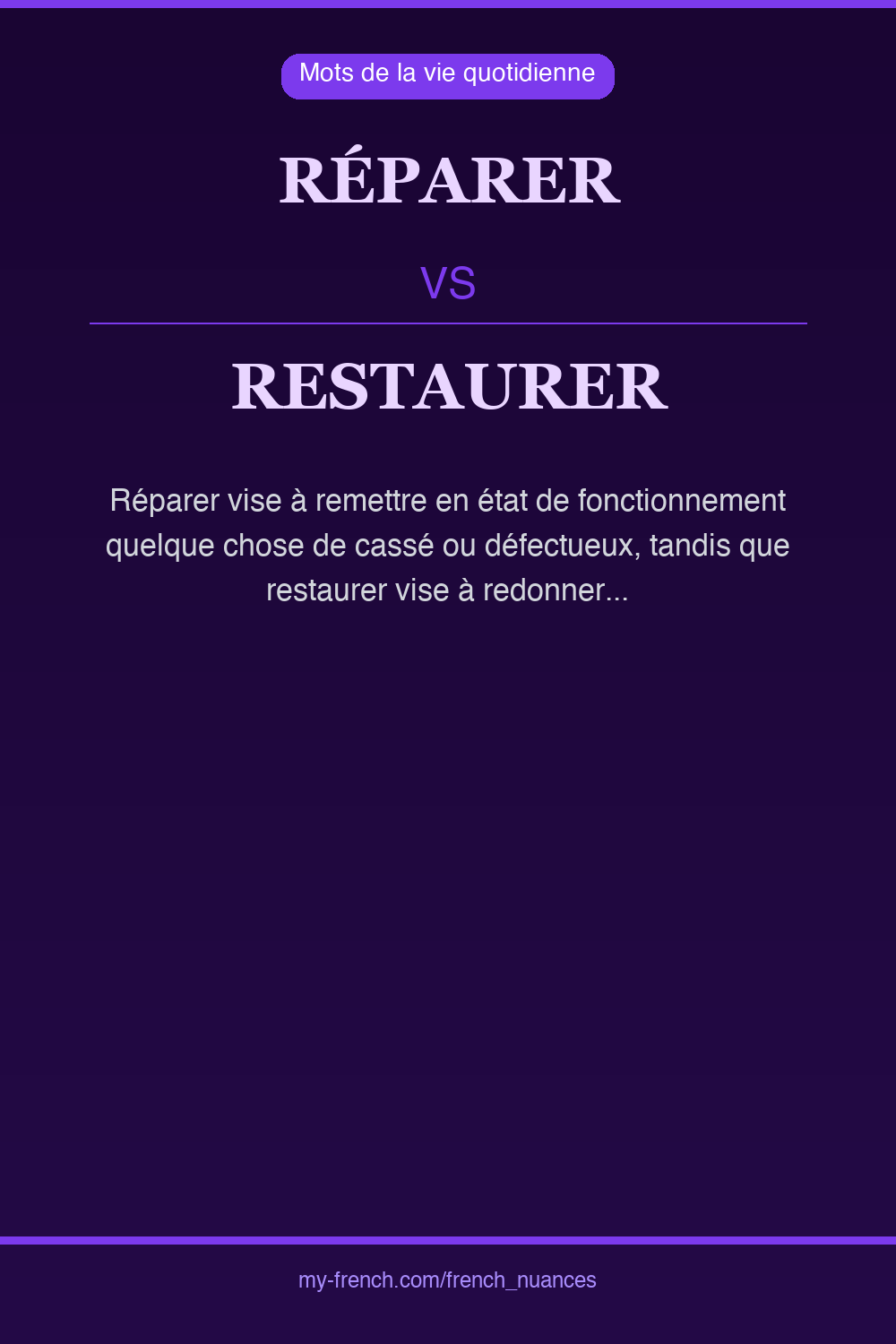 réparer vs restaurer : quelle nuance ?