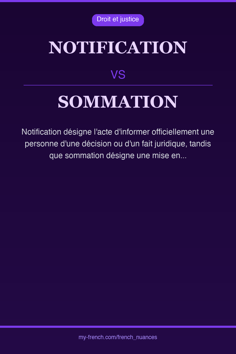 notification vs sommation : quelle nuance ?