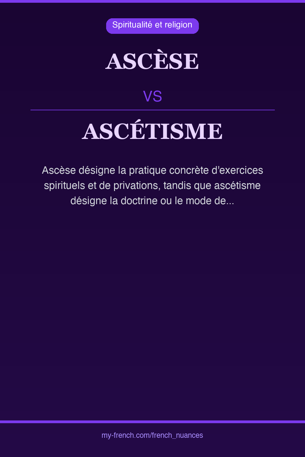 ascèse vs ascétisme : quelle nuance ?