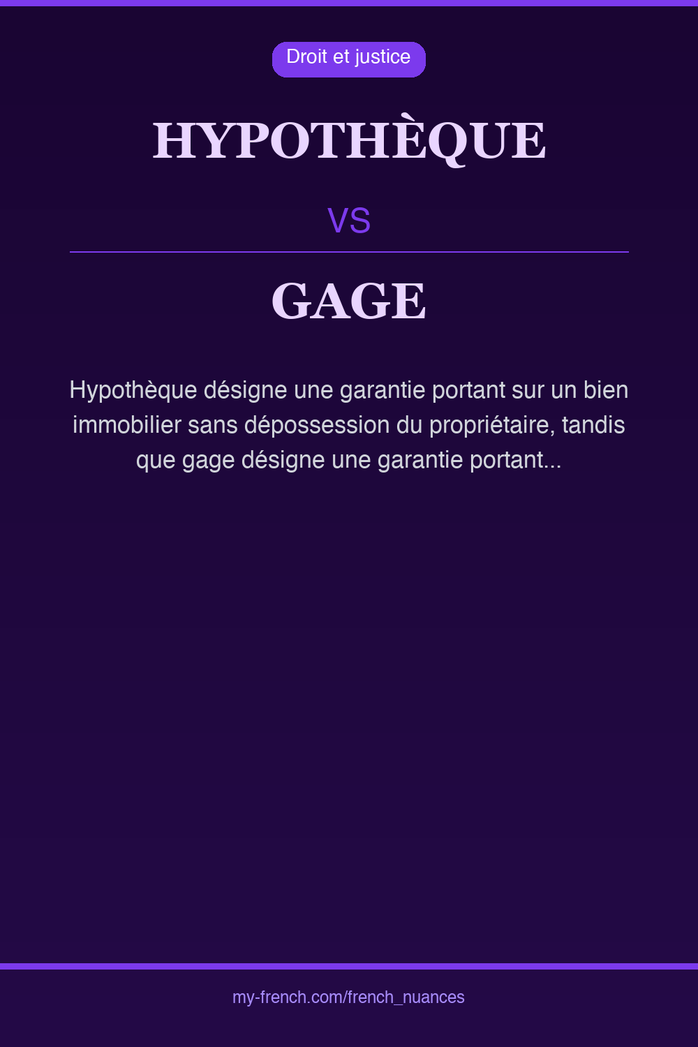 hypothèque vs gage : quelle nuance ?