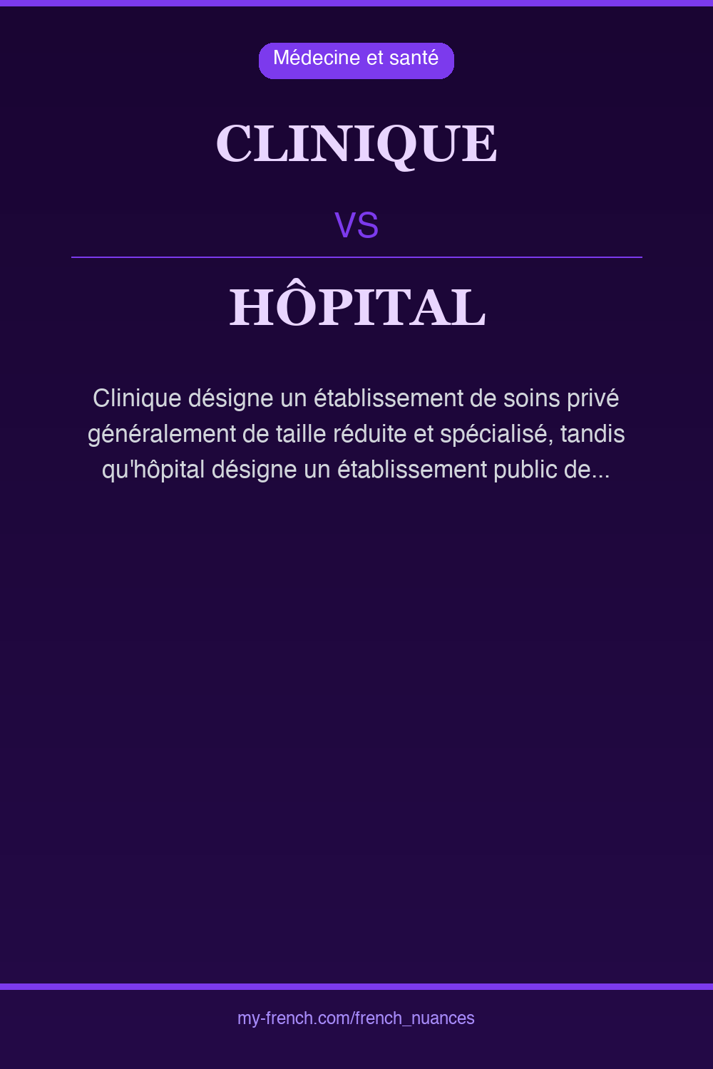 clinique vs hôpital : quelle nuance ?