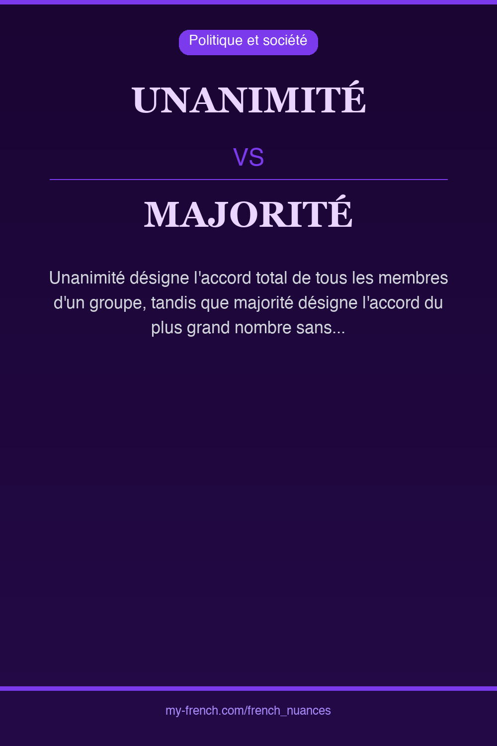 unanimité vs majorité : quelle nuance ?