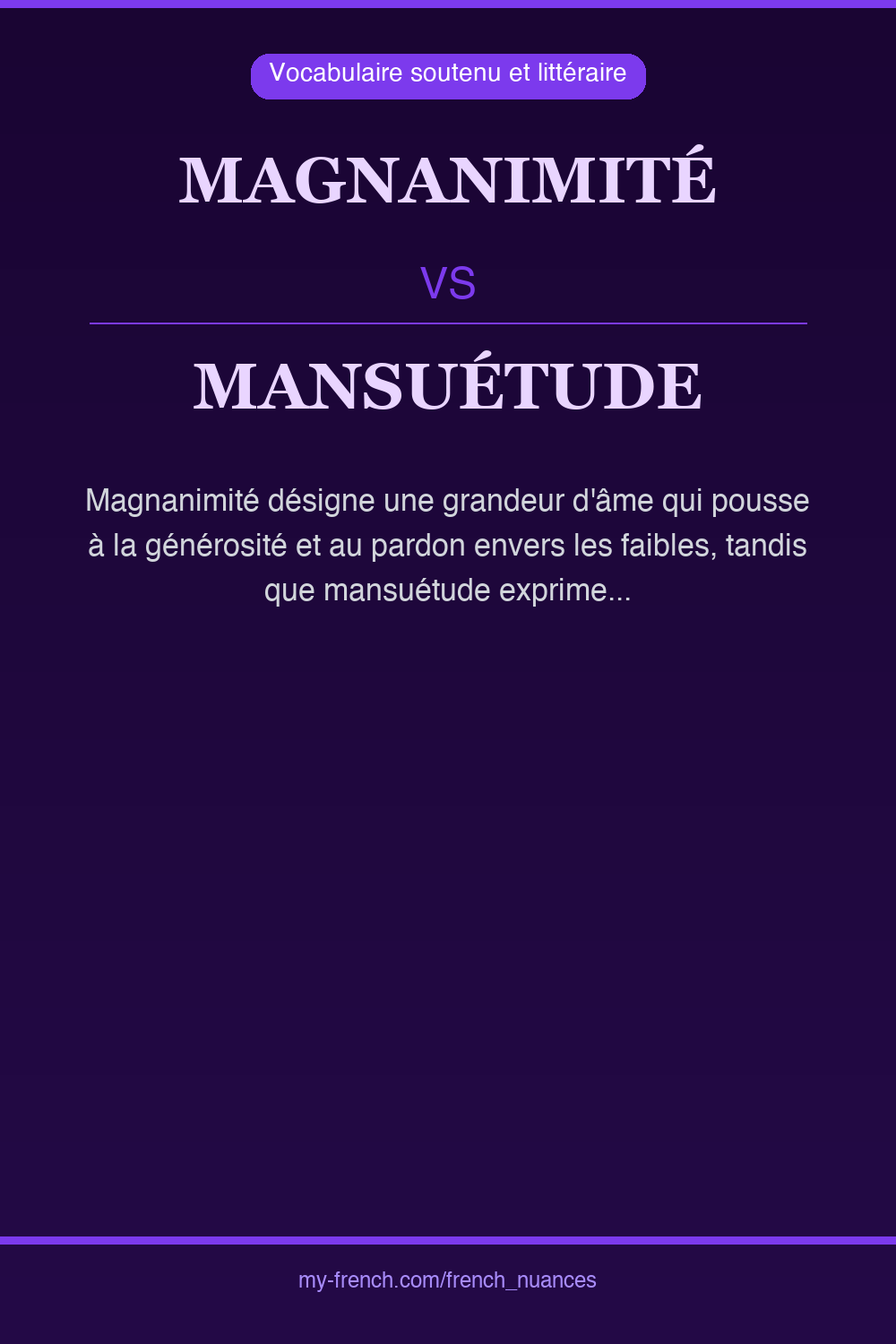 magnanimité vs mansuétude : quelle nuance ?