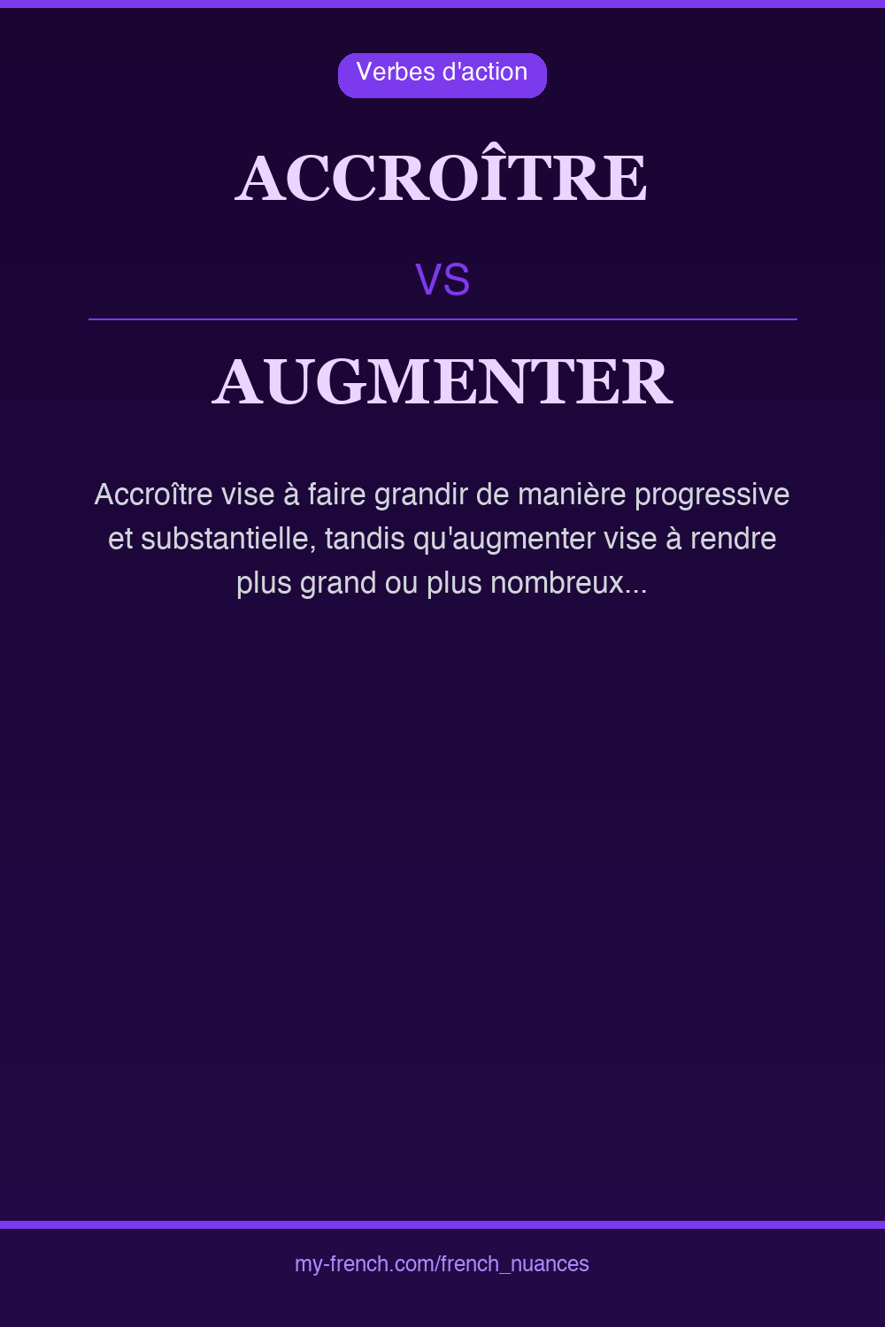 accroître vs augmenter : quelle nuance ?