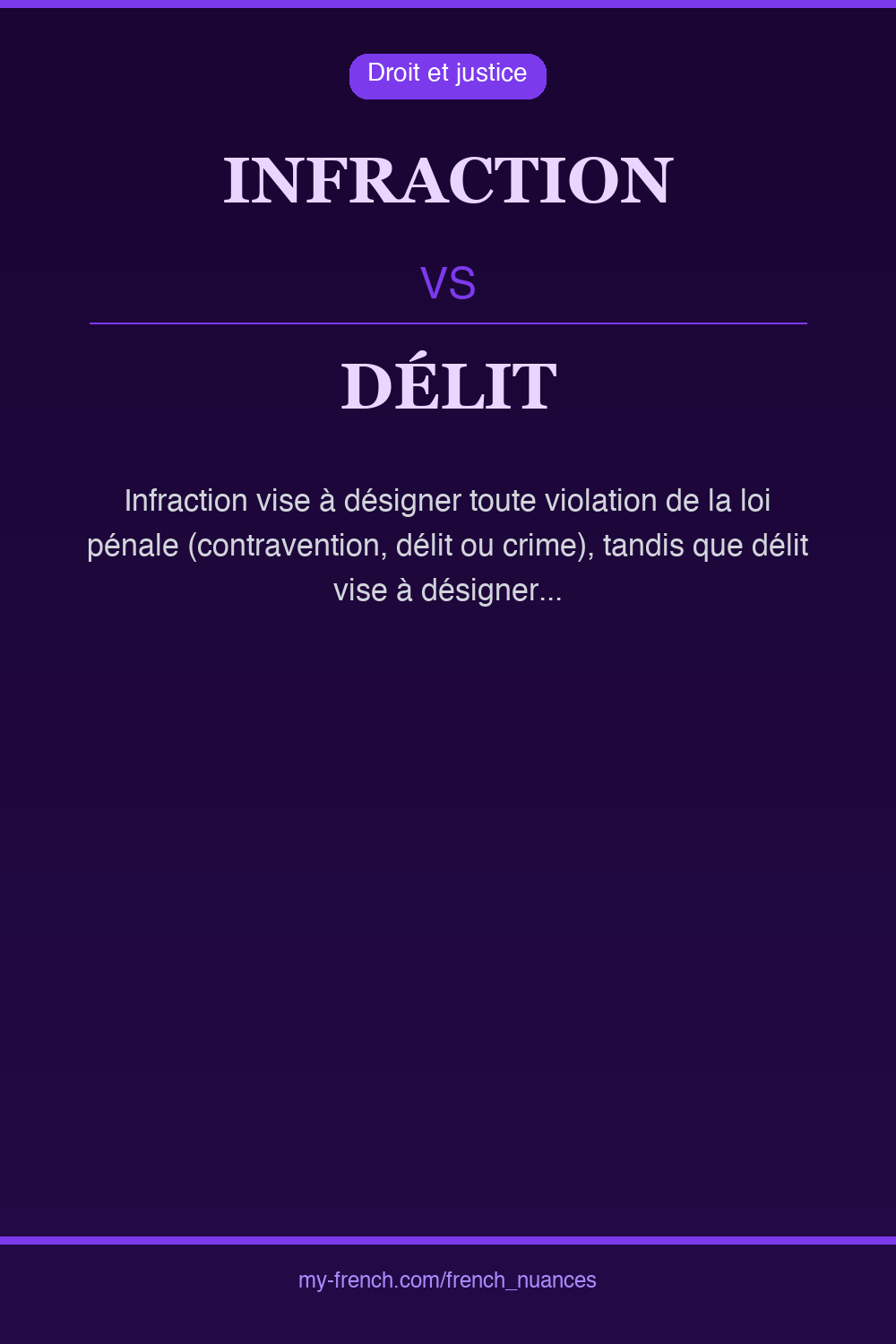 infraction vs délit : quelle nuance ?