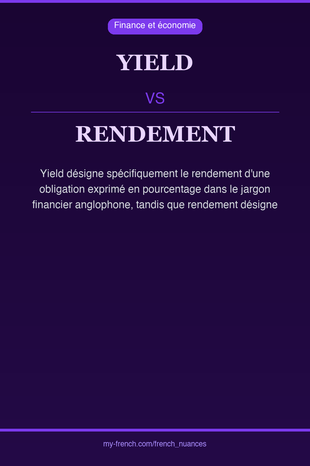 yield vs rendement : quelle nuance ?