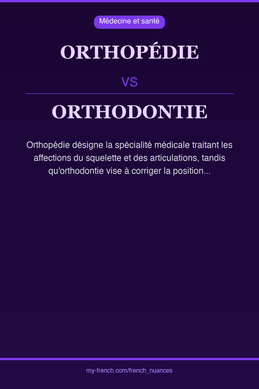 orthopédie vs orthodontie : quelle nuance ?