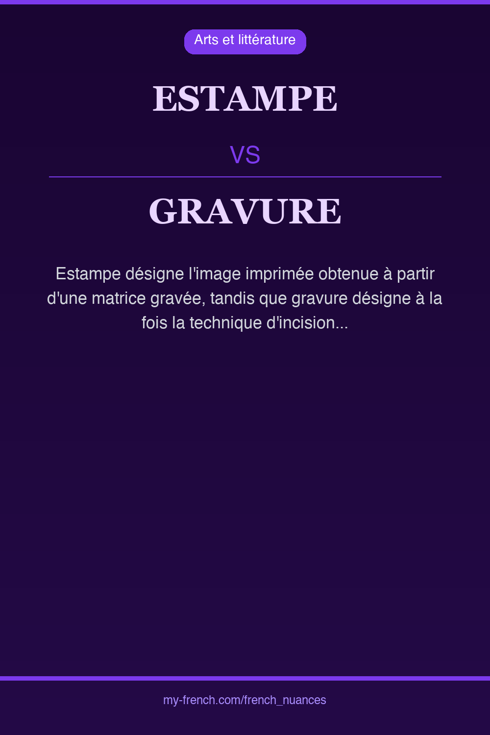 estampe vs gravure : quelle nuance ?