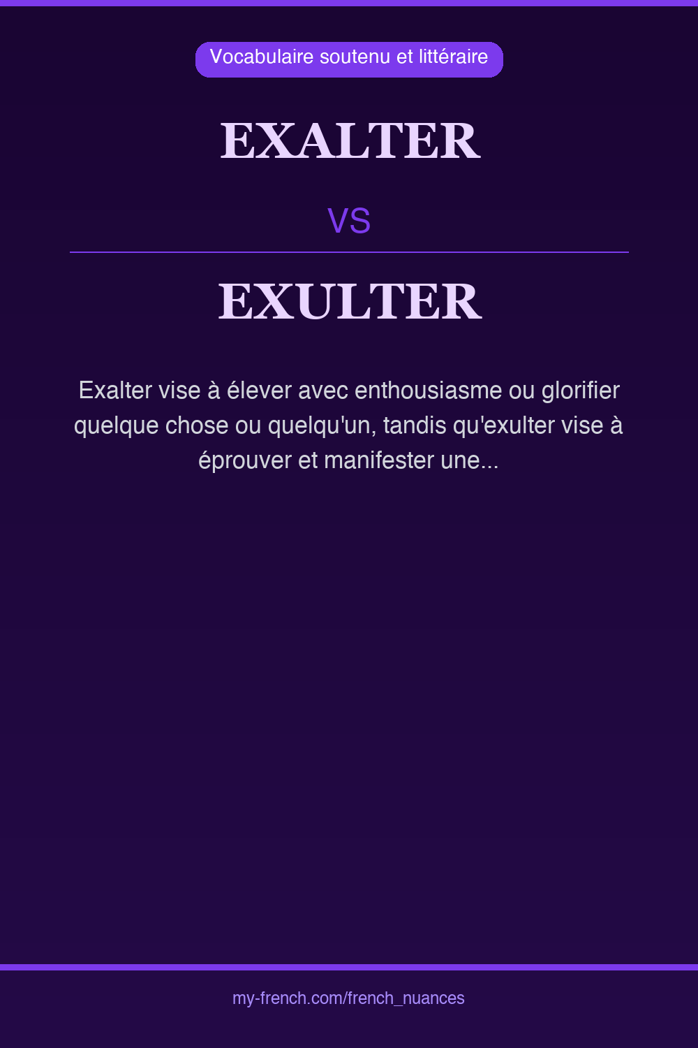 exalter vs exulter : quelle nuance ?
