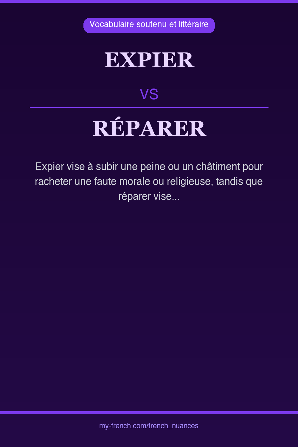 expier vs réparer : quelle nuance ?