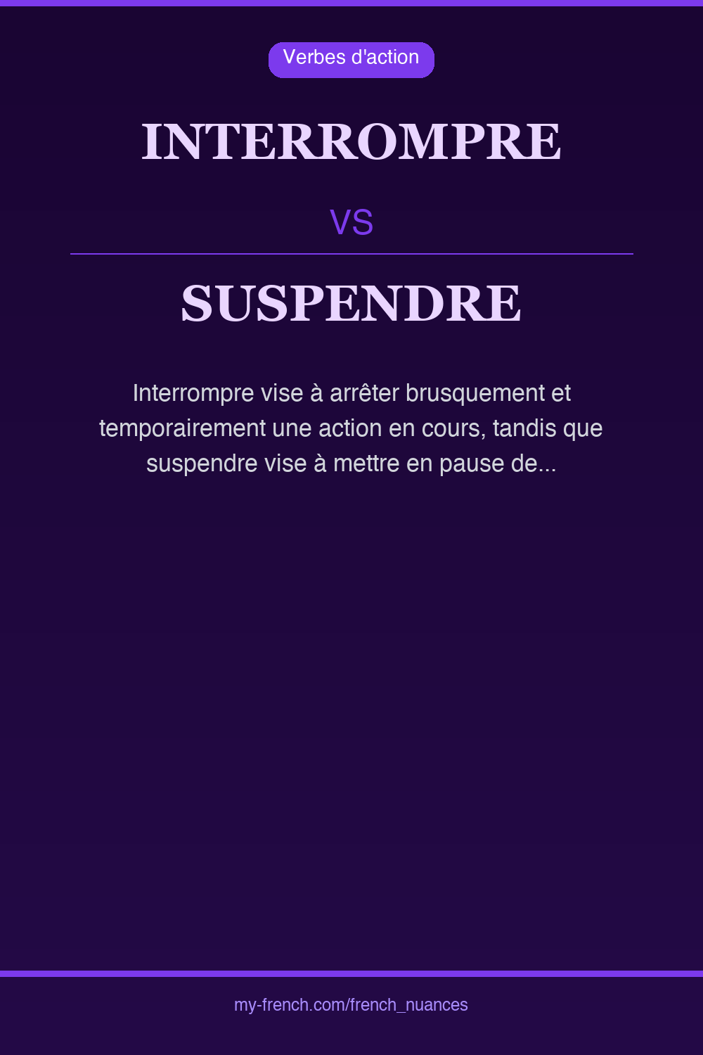 interrompre vs suspendre : quelle nuance ?