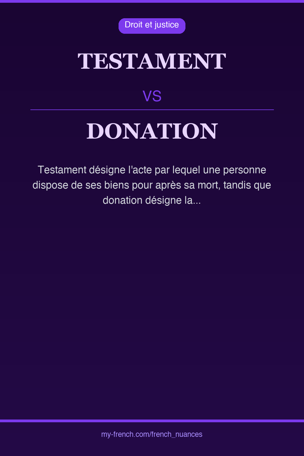 testament vs donation : quelle nuance ?