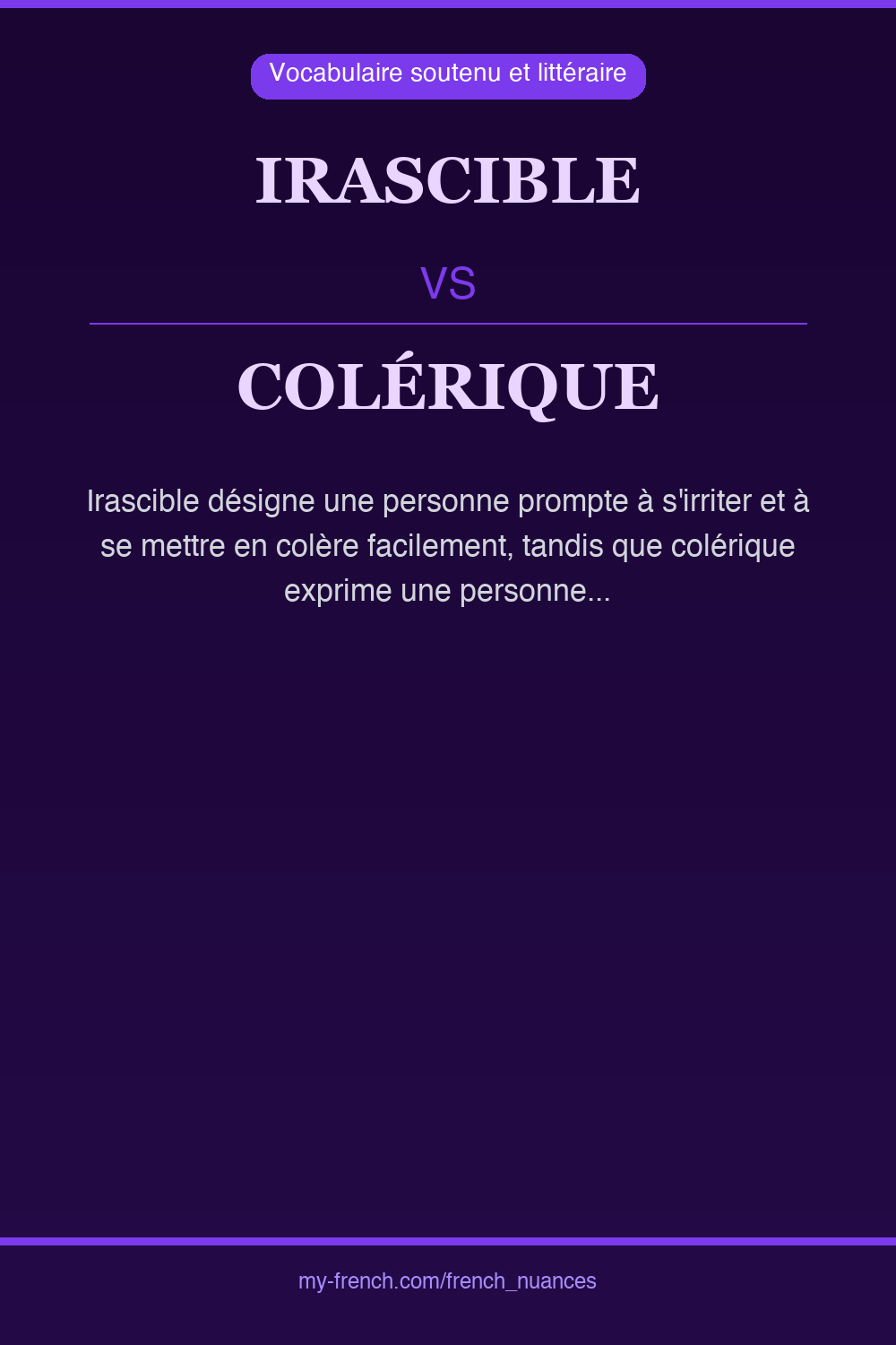 irascible vs colérique : quelle nuance ?