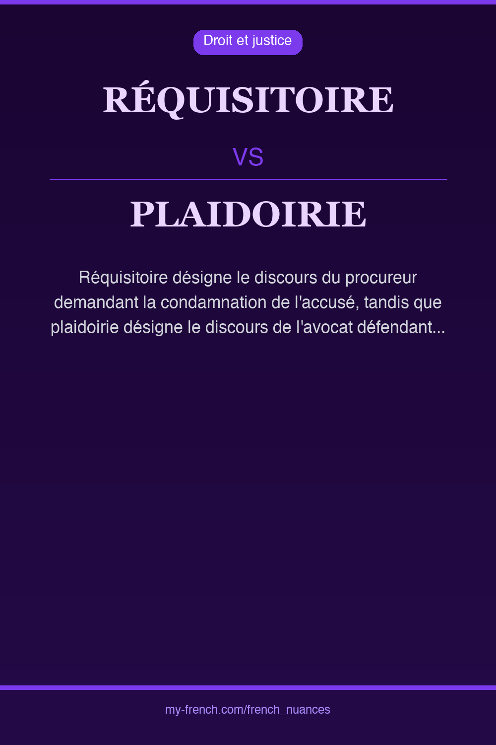 réquisitoire vs plaidoirie : quelle nuance ?