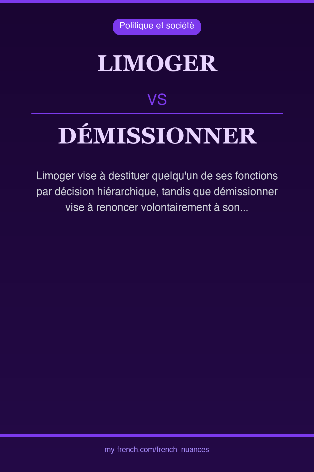 limoger vs démissionner : quelle nuance ?