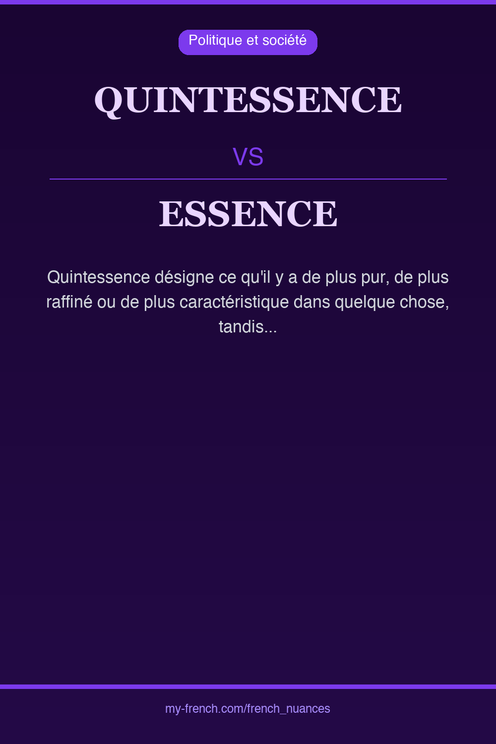 quintessence vs essence : quelle nuance ?
