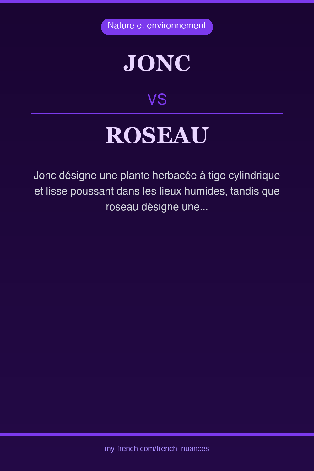 jonc vs roseau : quelle nuance ?