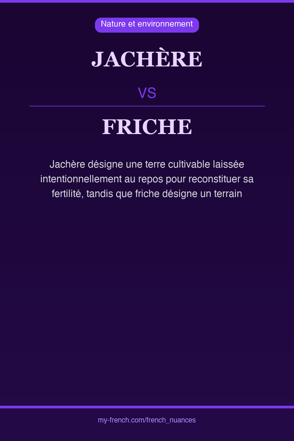 jachère vs friche : quelle nuance ?