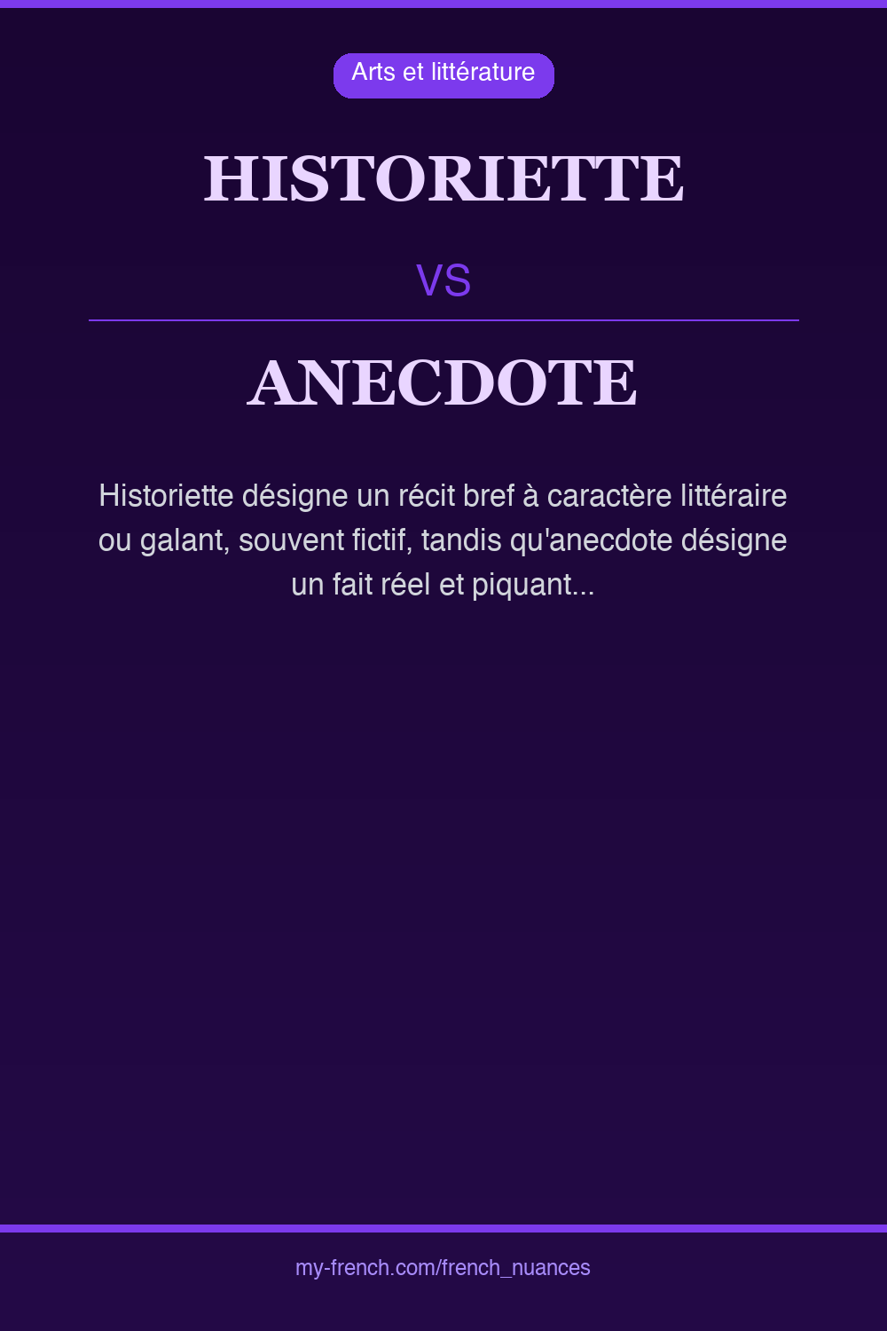 historiette vs anecdote : quelle nuance ?