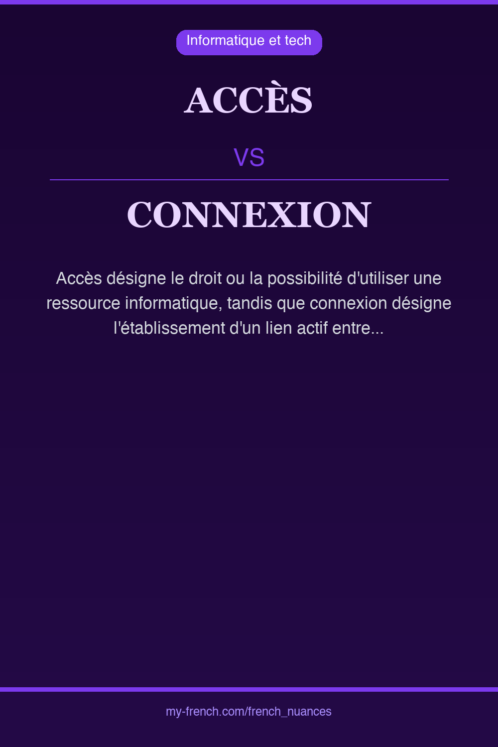 accès vs connexion : quelle nuance ?