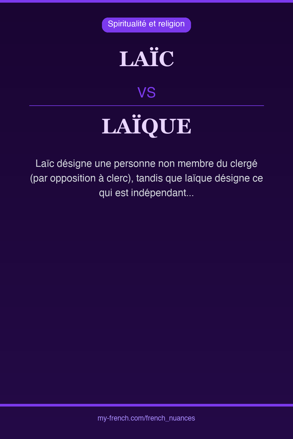 laïc vs laïque : quelle nuance ?