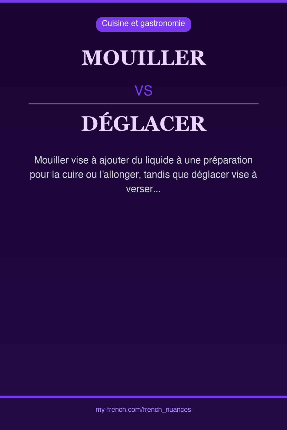 mouiller vs déglacer : quelle nuance ?