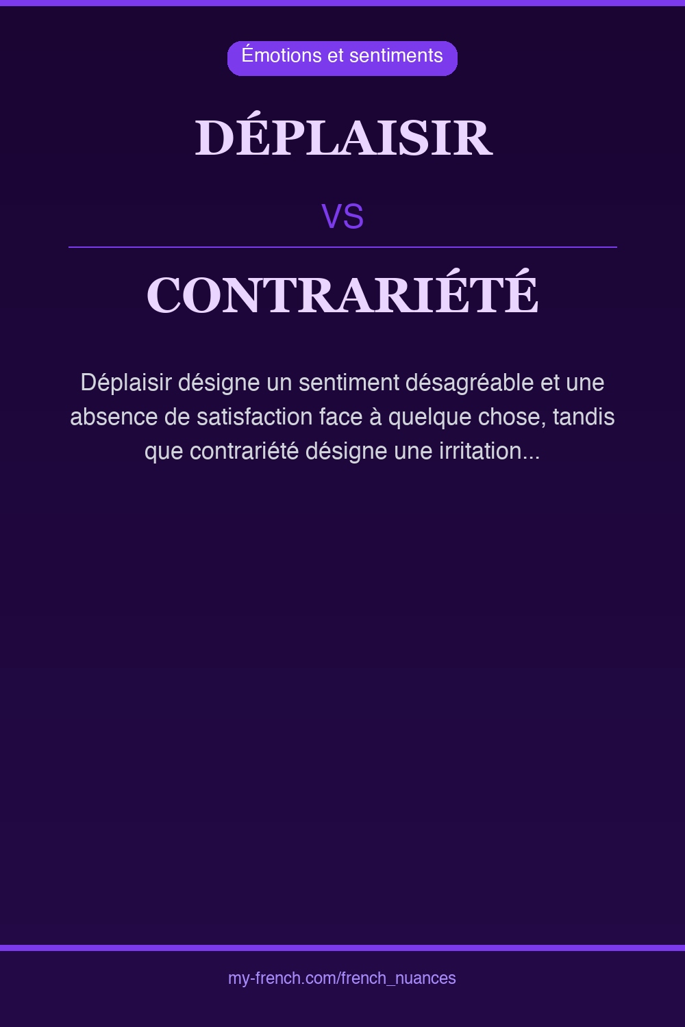 déplaisir vs contrariété : quelle nuance ?