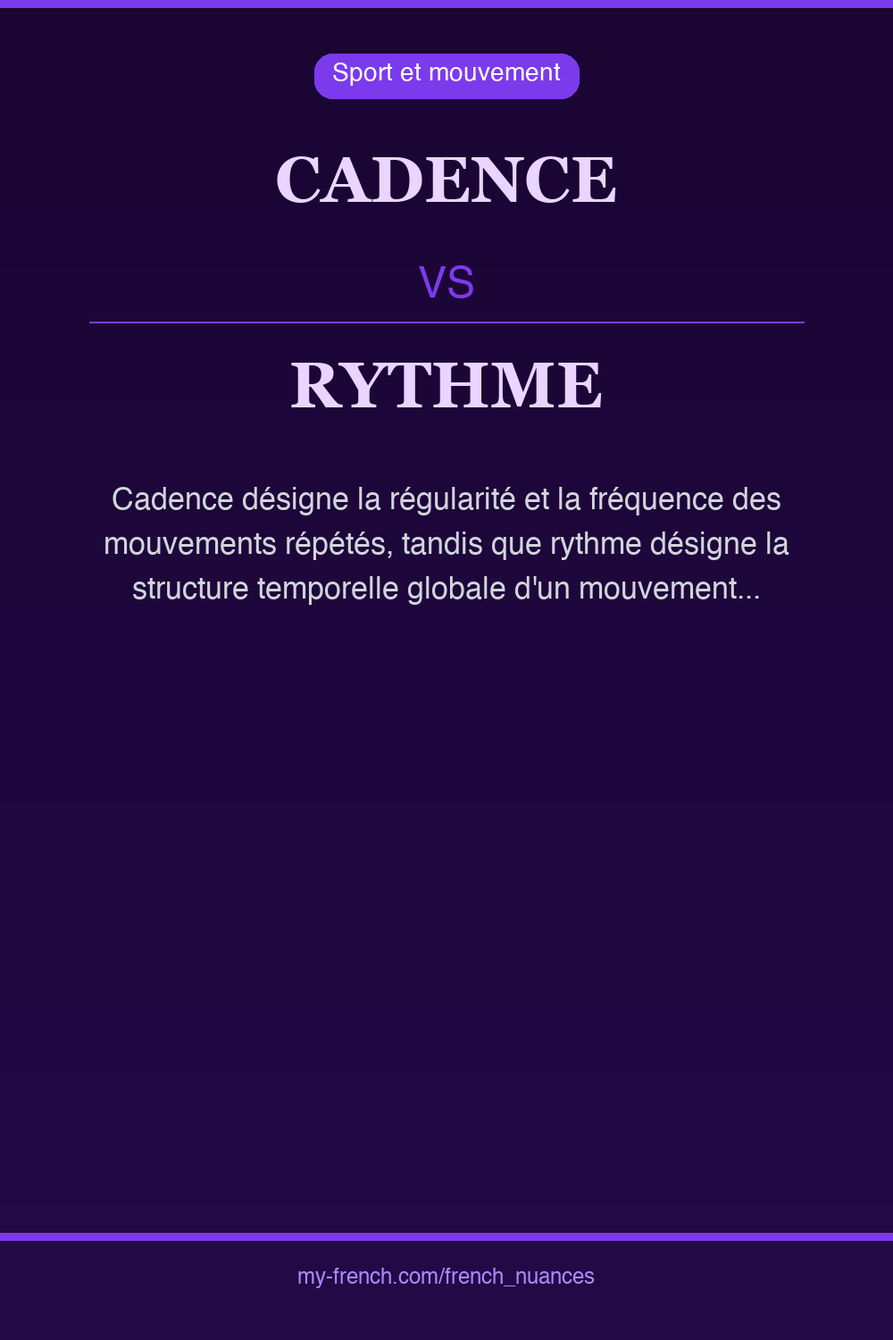 cadence vs rythme : quelle nuance ?