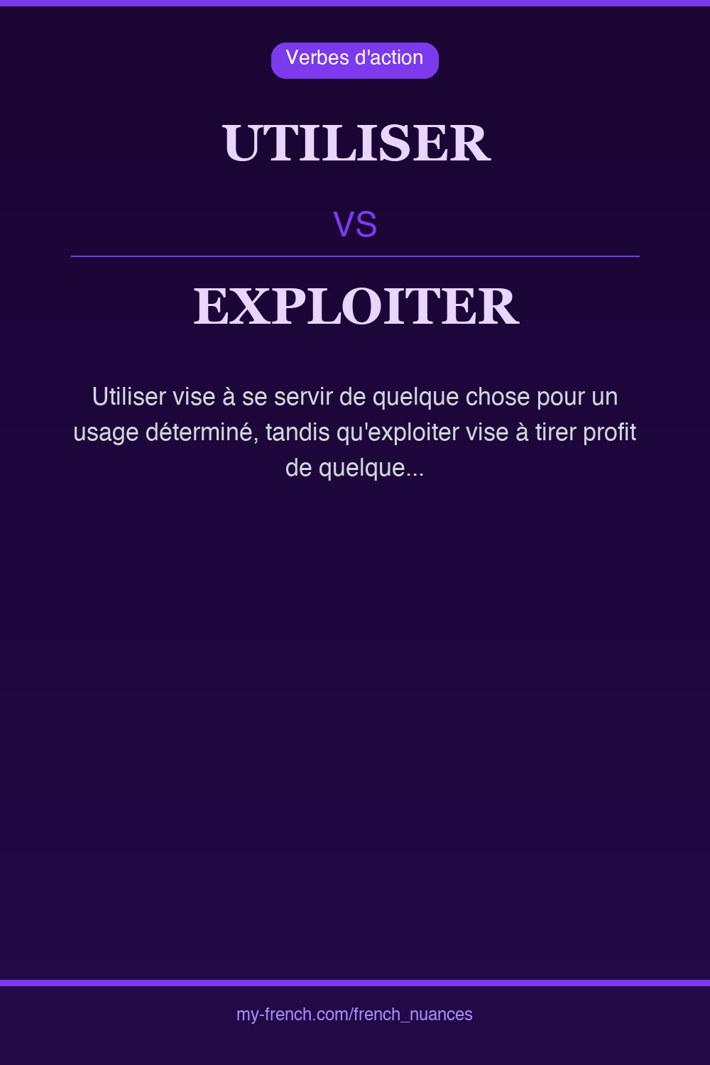 utiliser vs exploiter : quelle nuance ?