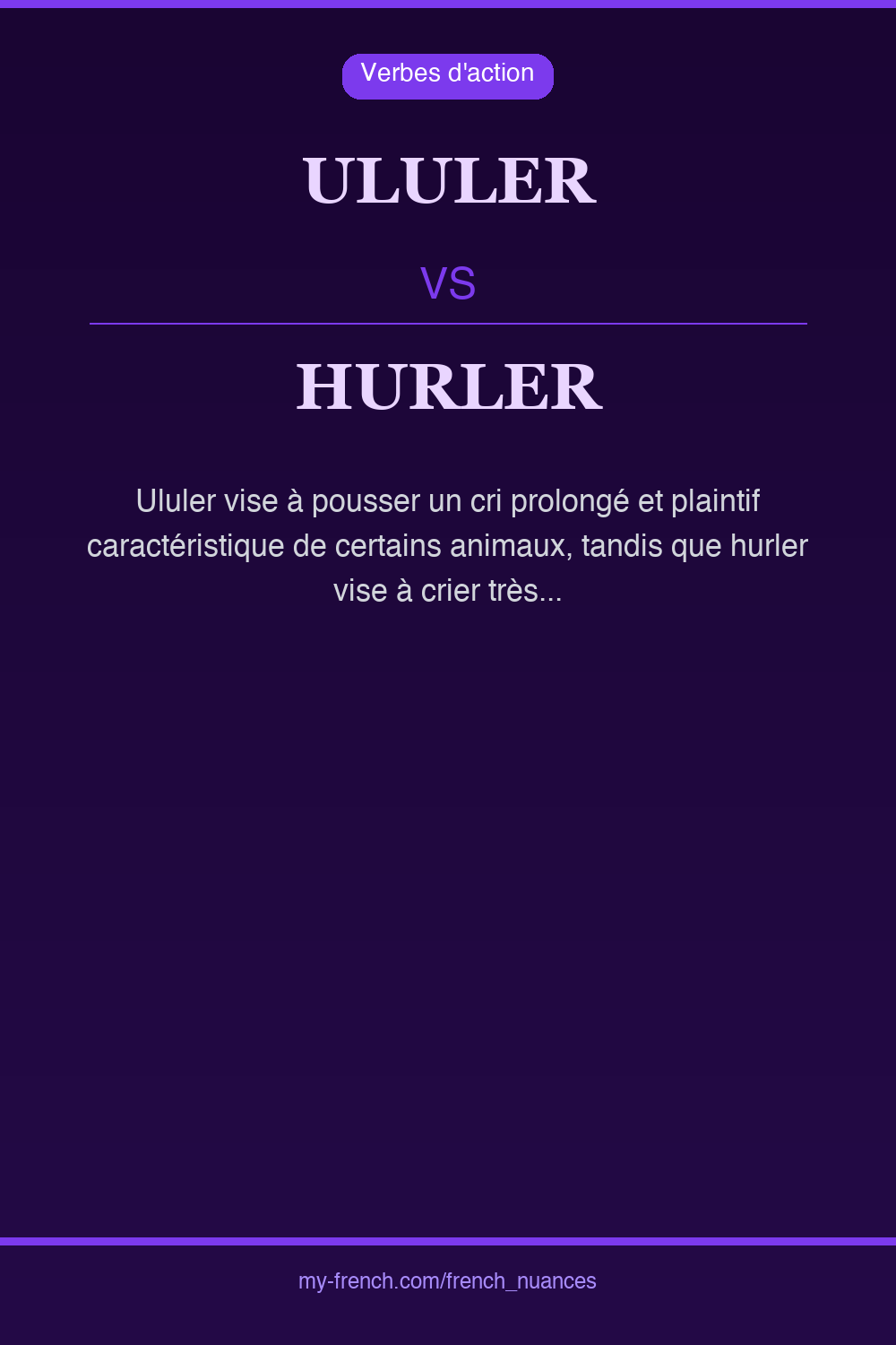 ululer vs hurler : quelle nuance ?