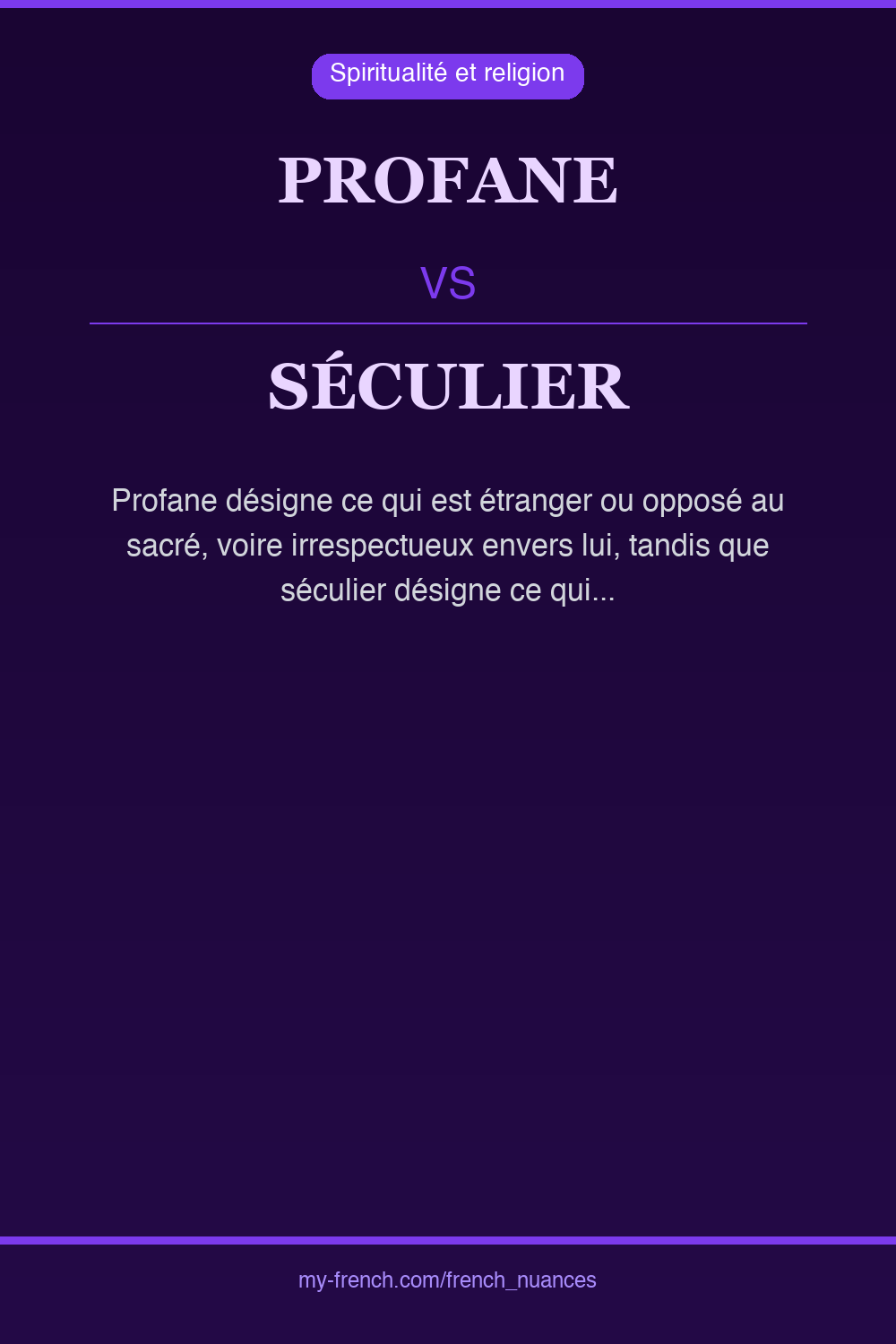 profane vs séculier : quelle nuance ?