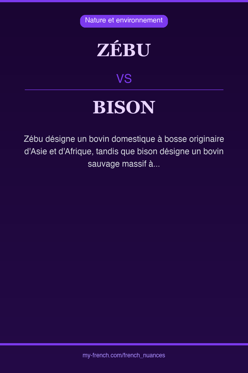 zébu vs bison : quelle nuance ?