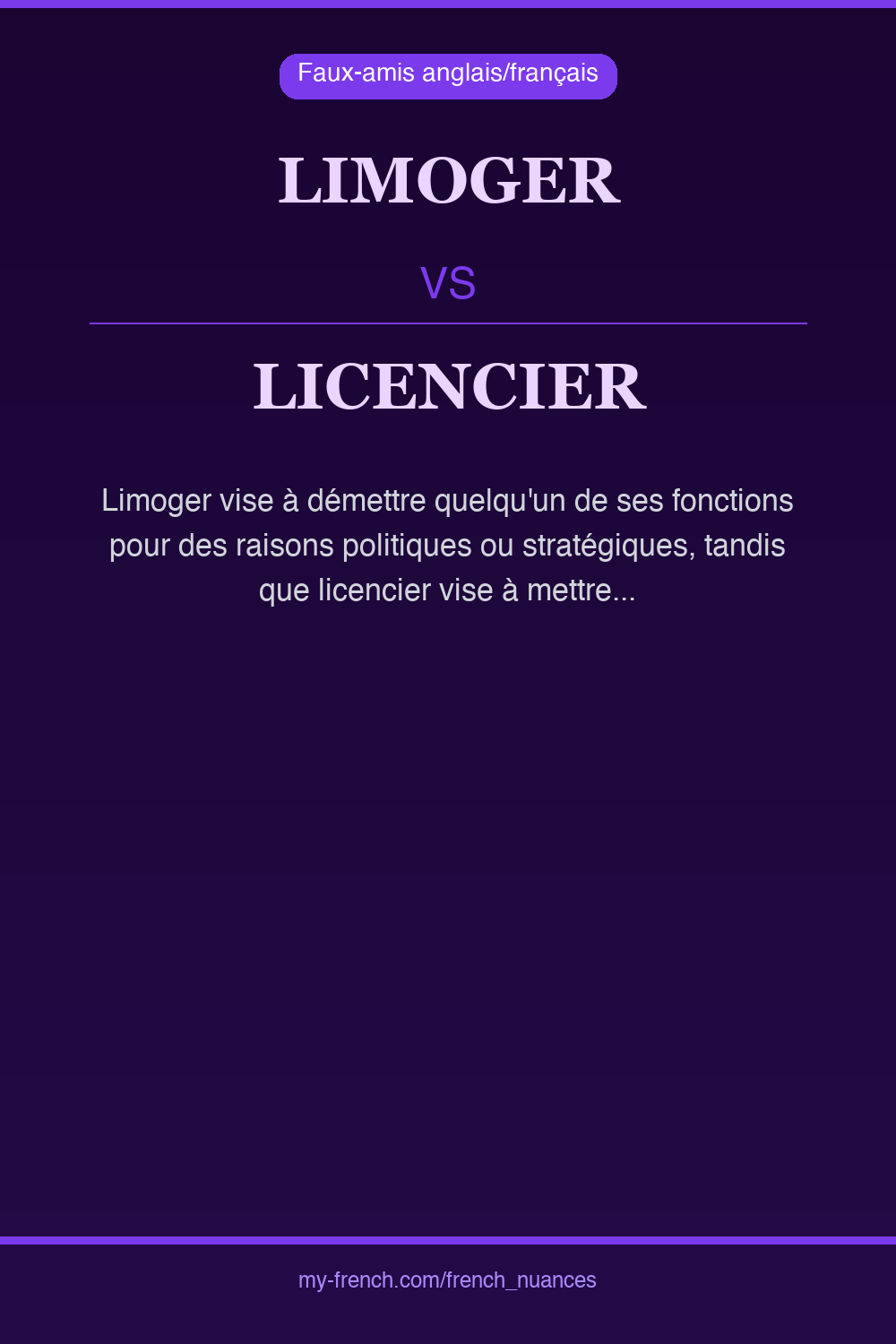 limoger vs licencier : quelle nuance ?