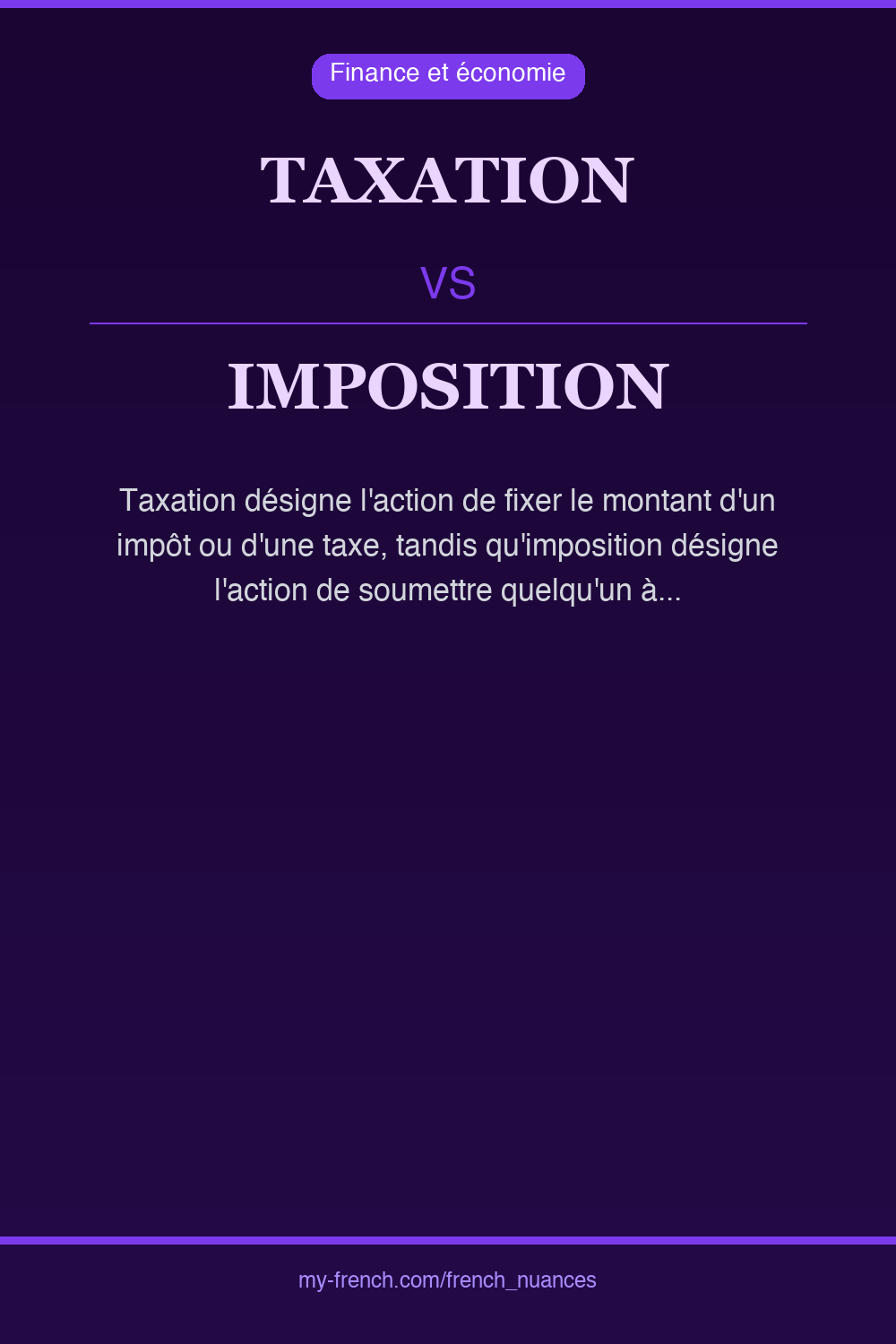 taxation vs imposition : quelle nuance ?
