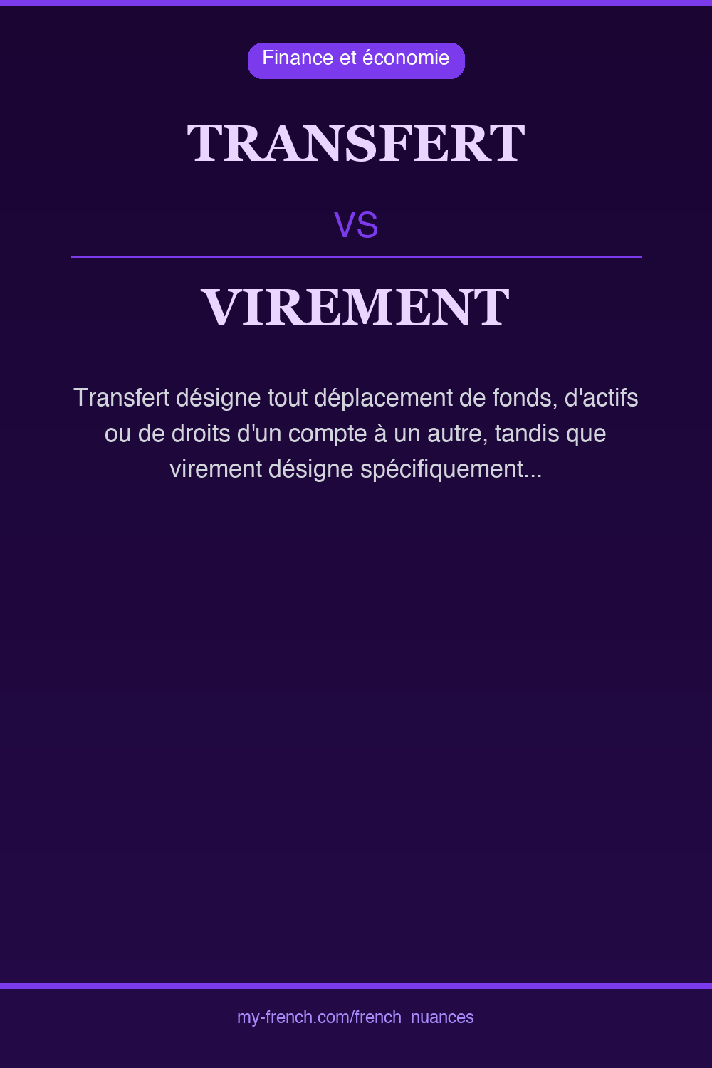 transfert vs virement : quelle nuance ?