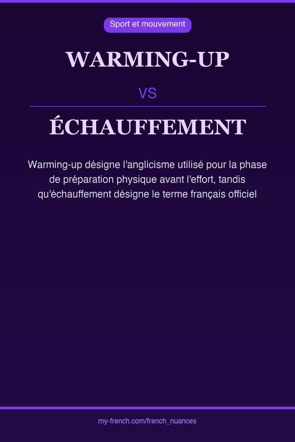 warming-up vs échauffement : quelle nuance ?