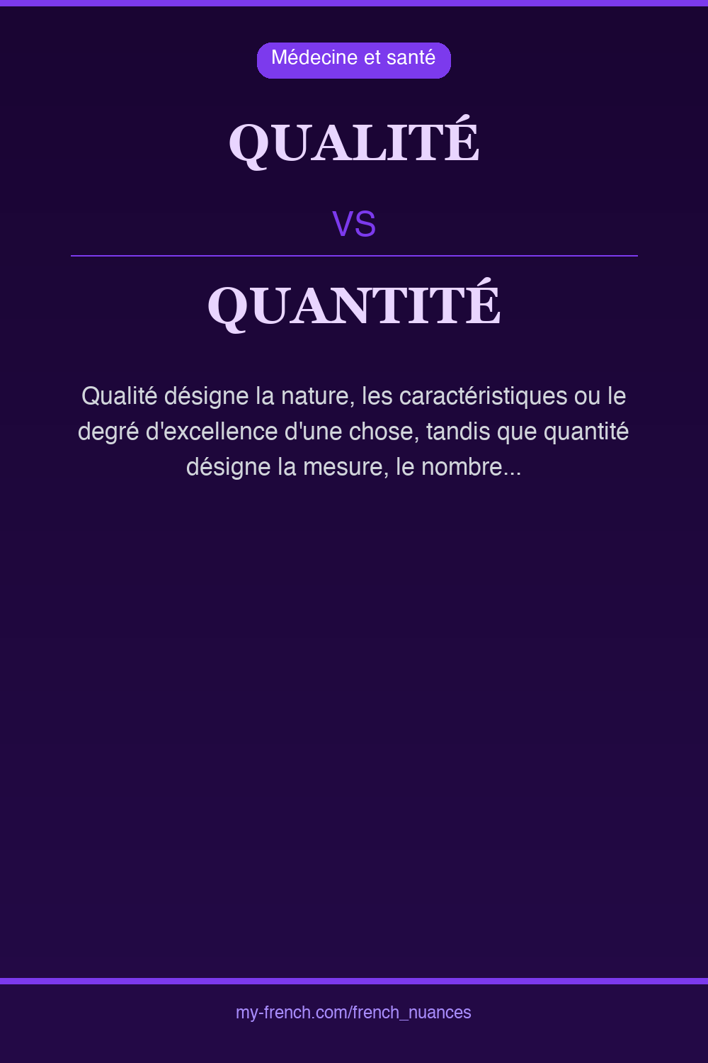 qualité vs quantité : quelle nuance ?
