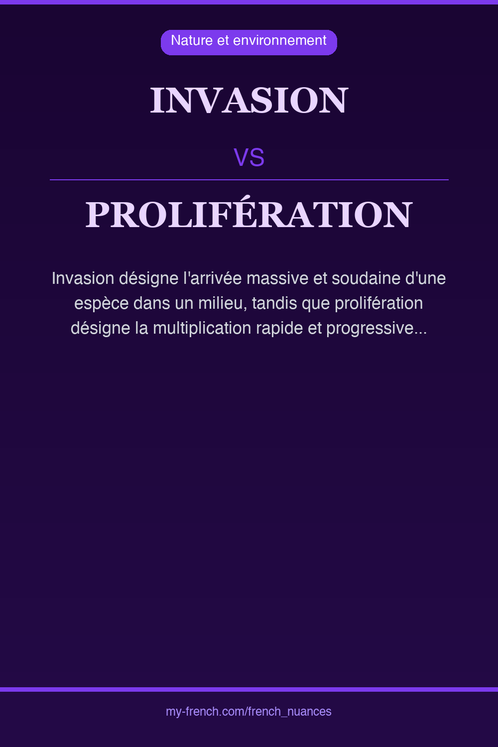 invasion vs prolifération : quelle nuance ?