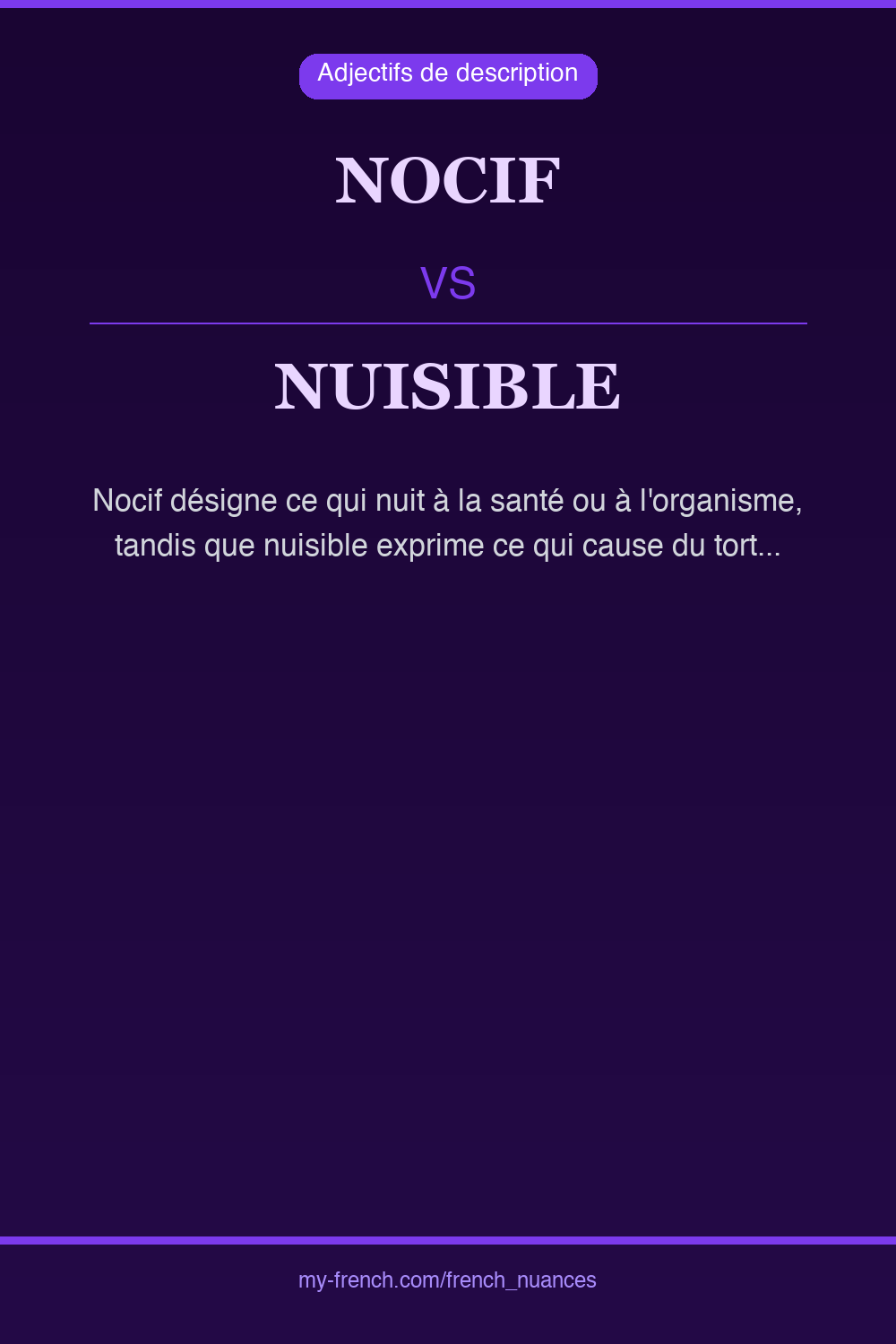 nocif vs nuisible : quelle nuance ?