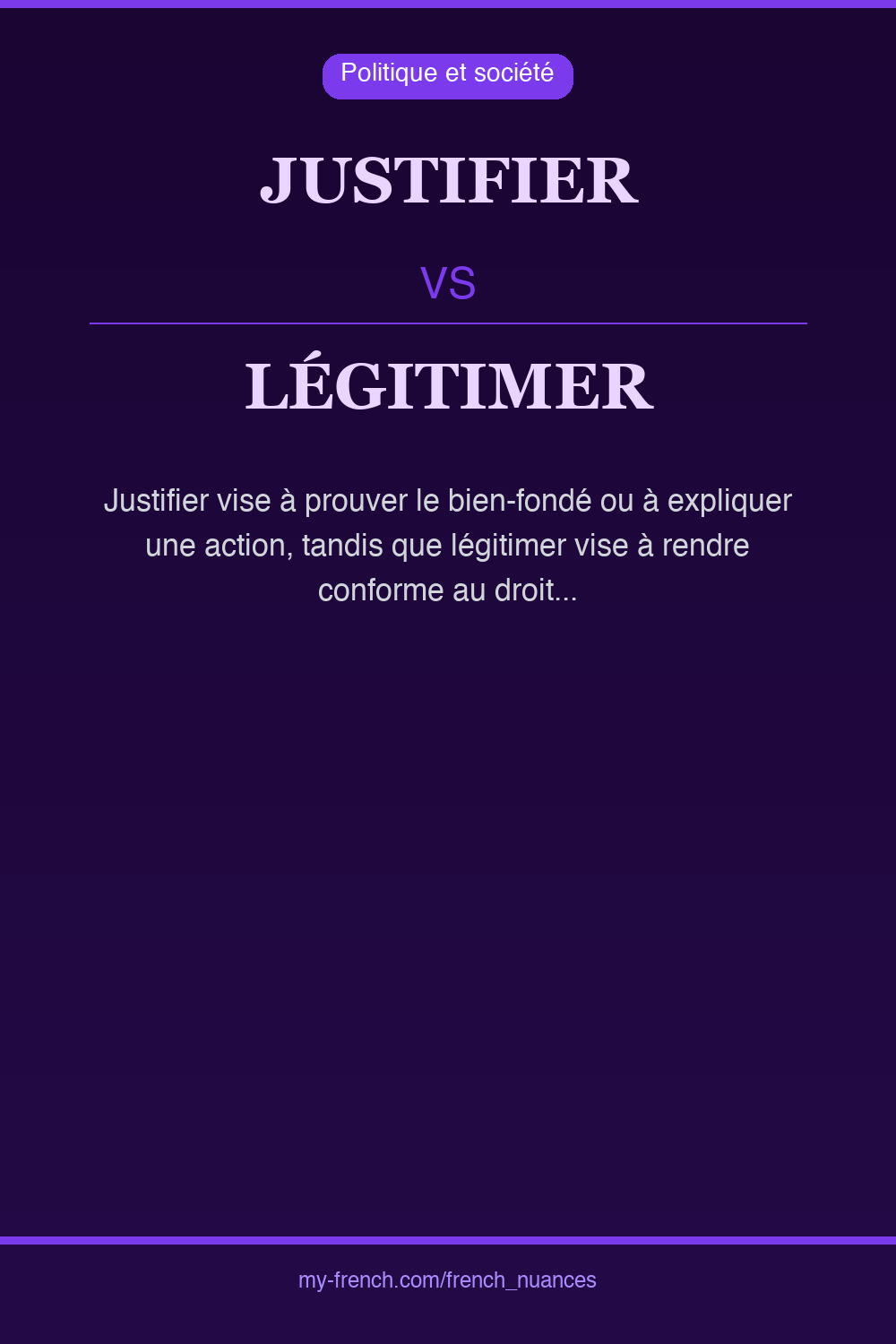 justifier vs légitimer : quelle nuance ?