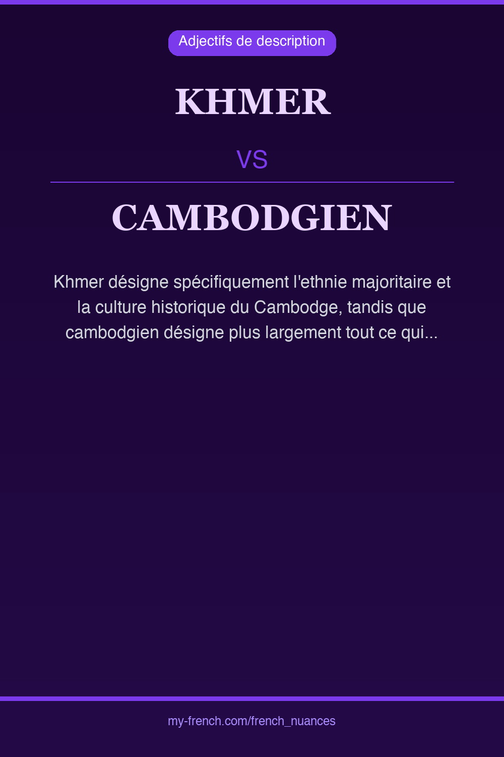 khmer vs cambodgien : quelle nuance ?