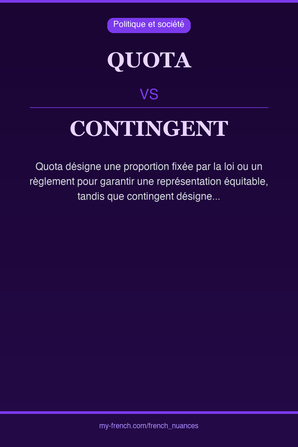 quota vs contingent : quelle nuance ?