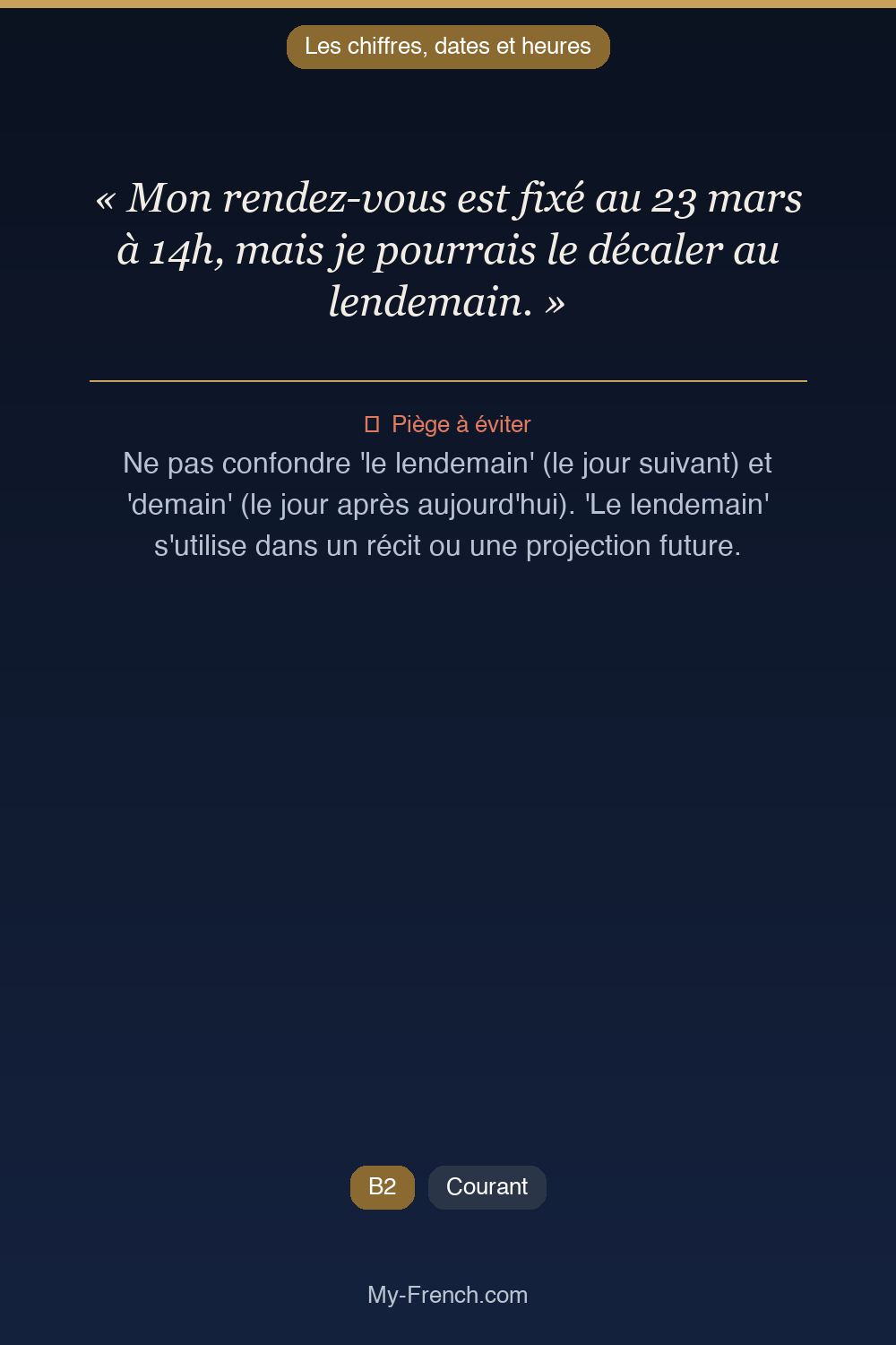 Français des affaires : « Mon rendez-vous est fixé au 23 mars à 14h, mais je pourrais le décaler »
