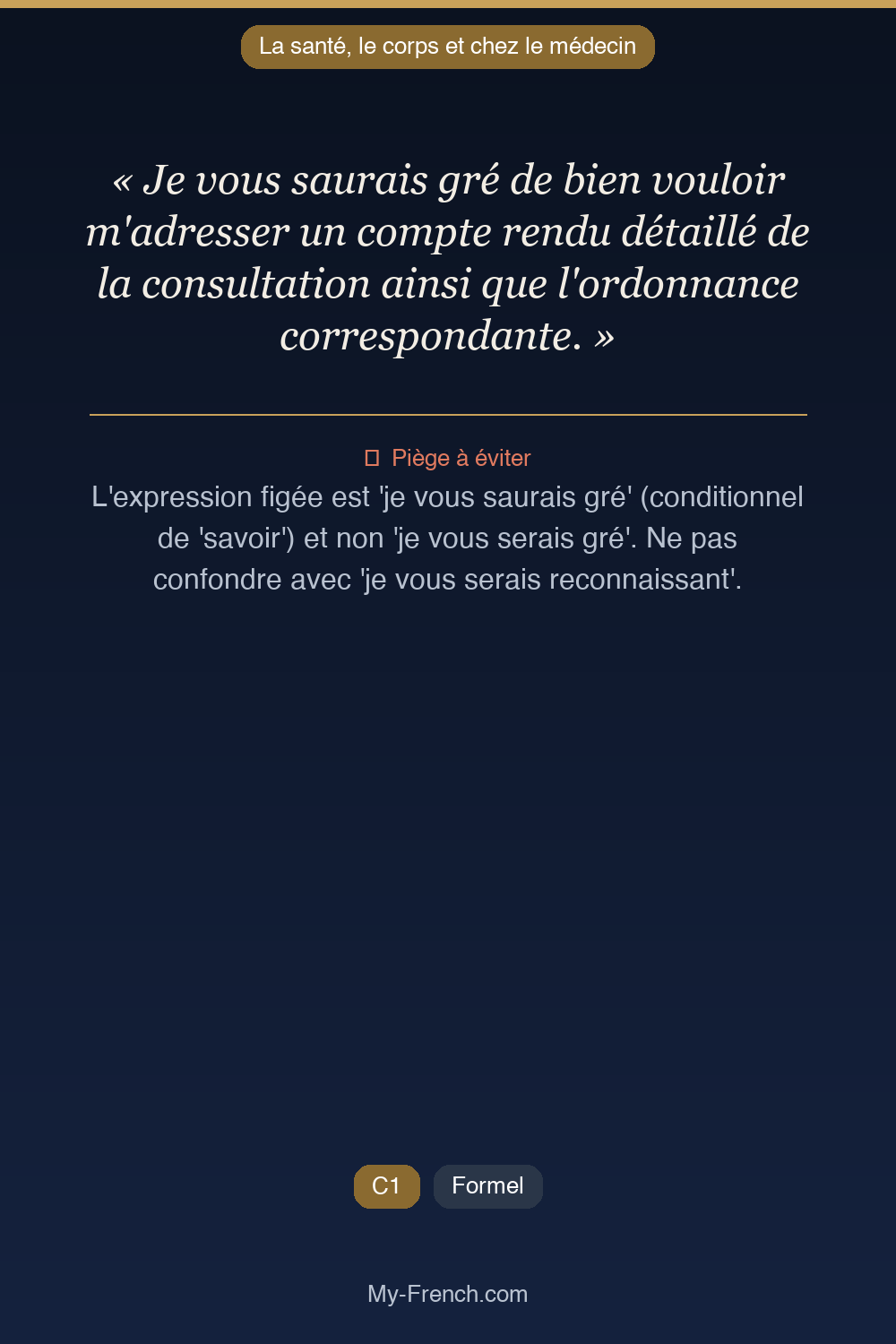 Français des affaires : « Je vous saurais gré de bien vouloir m'adresser un compte rendu détaill »