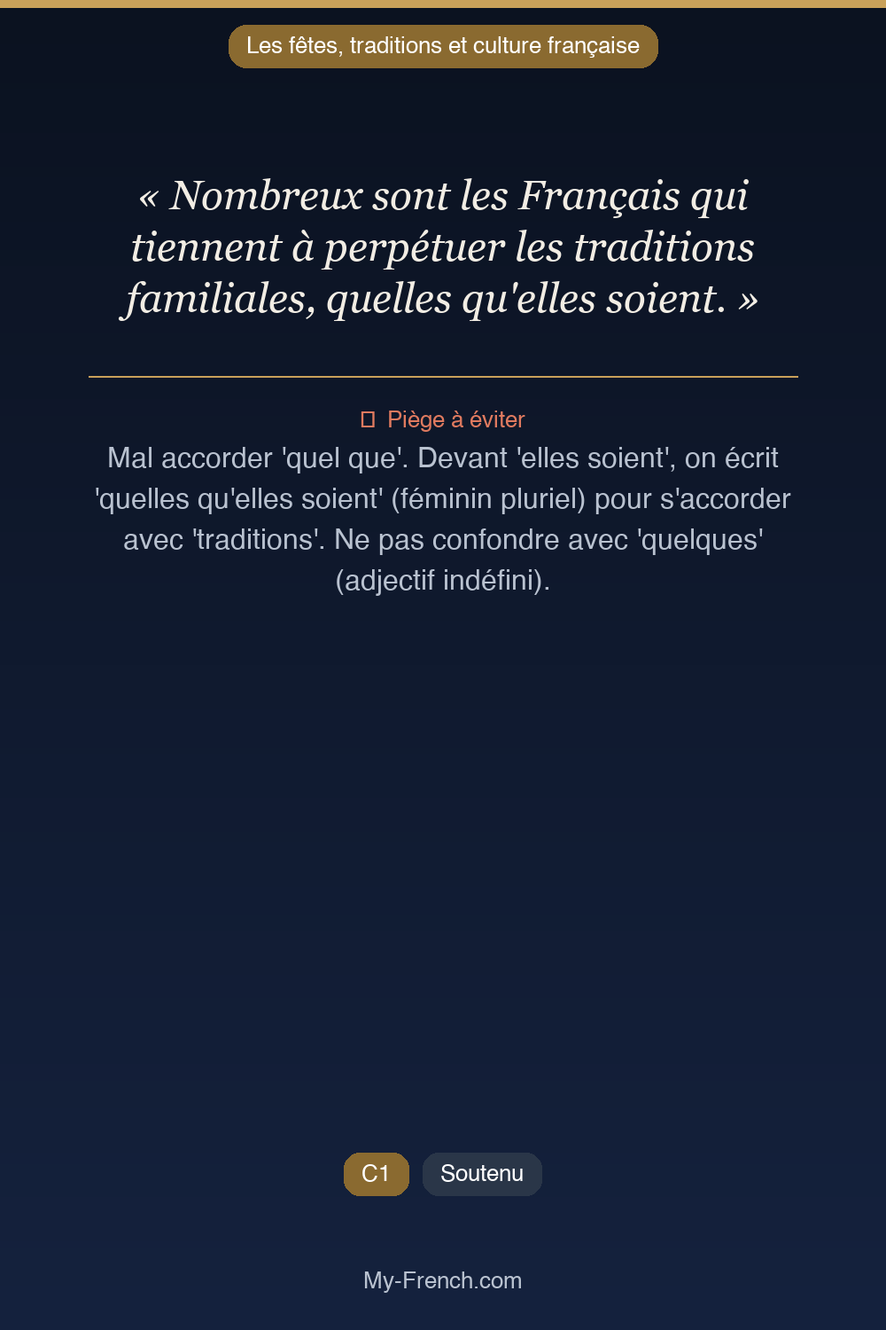 Français des affaires : « Nombreux sont les Français qui tiennent à perpétuer les traditions fam »